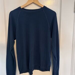 Uniqlo Navy Long Sleeve Fleece Shirt
